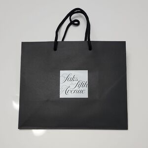 Saks Fifth Avenue Black White Paper Shopping Bag